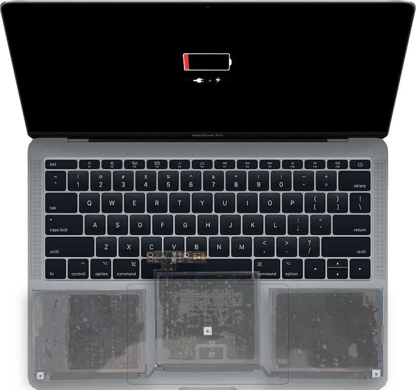 udskiftning af batteri i MacBook