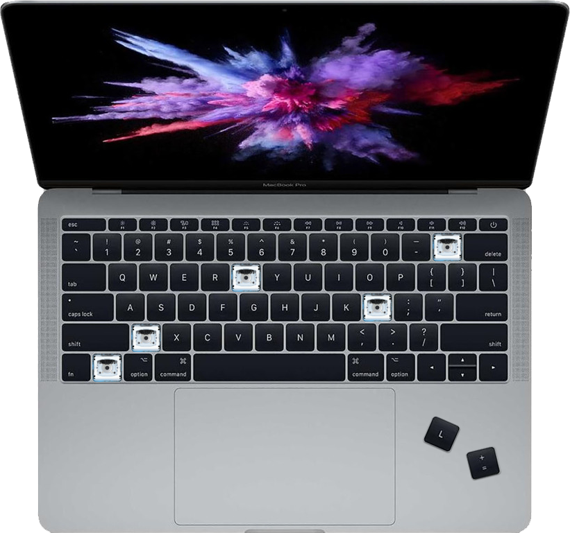 Reparation af tastatur i MacBook